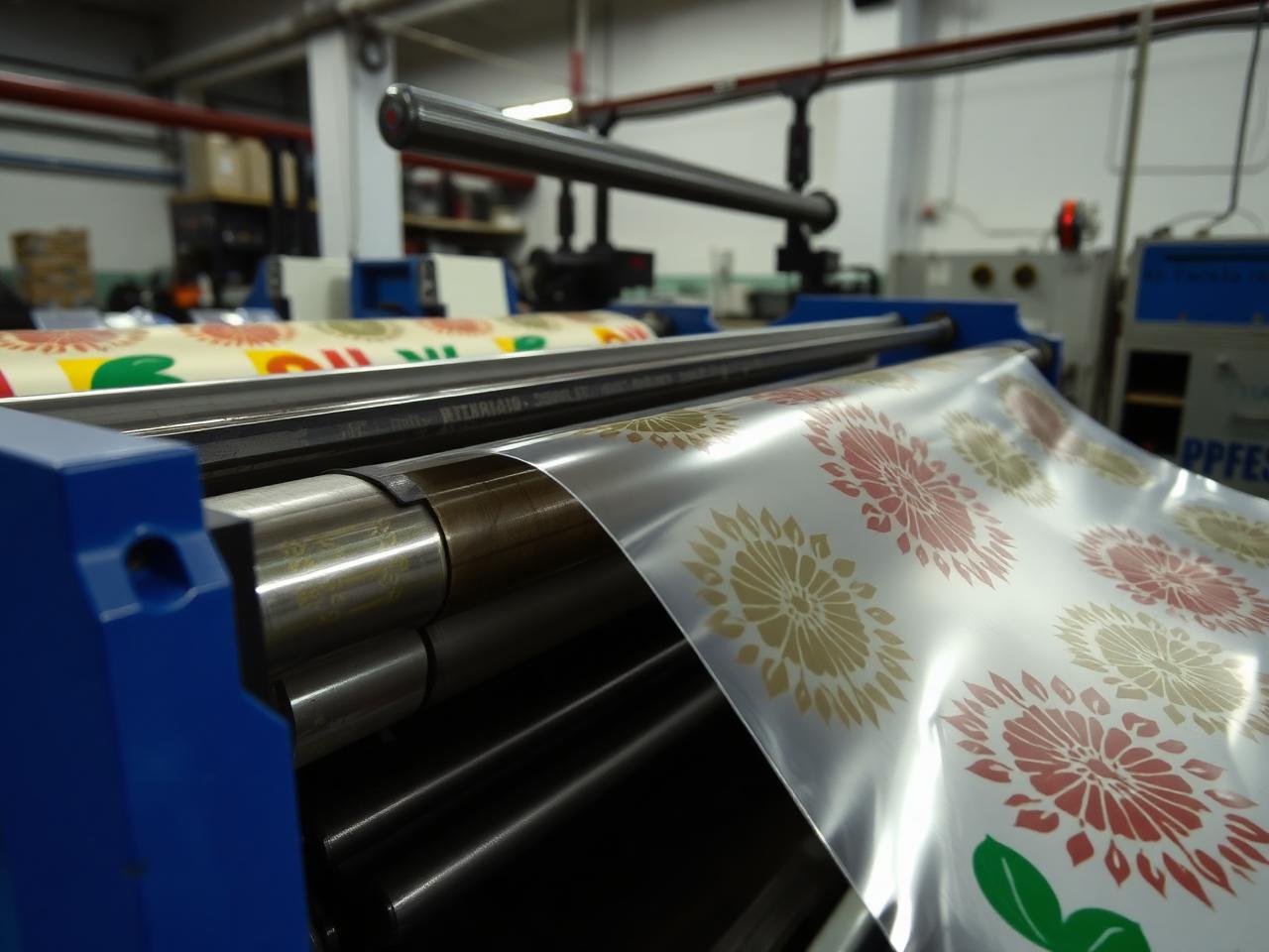 Flexo printing in operation